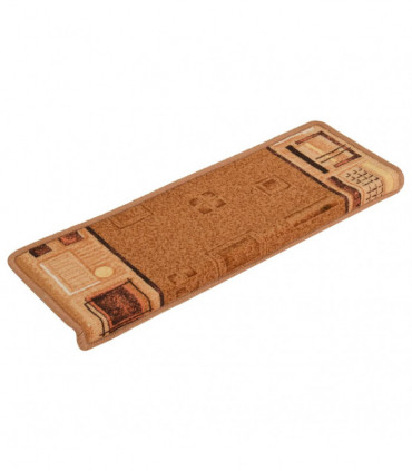 Stair Mats Self-adhesive 5 pcs 65x25 cm Beige