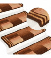 Stair Mats Self-adhesive 5 pcs 65x25 cm Brown