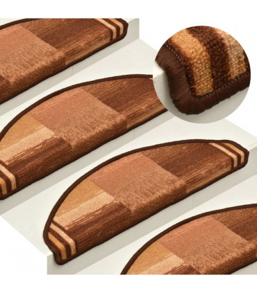 Stair Mats Self-adhesive 5 pcs 65x25 cm Brown