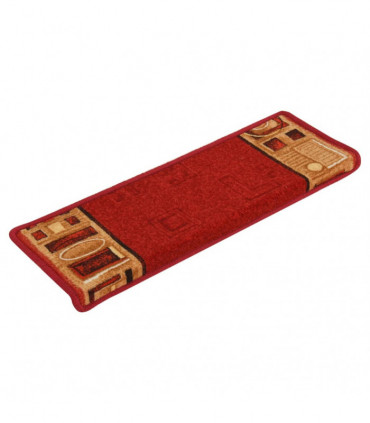 Stair Mats Self-adhesive 5 pcs 65x25 cm Red