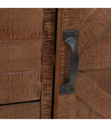 Storage Cabinet Solid Fir Wood 64x33.5x75 cm Brown