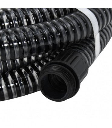Suction Hose with Brass Connectors 20 m 25 mm Black