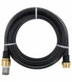 Suction Hose with Brass Connectors 25 m 25 mm Black