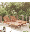 Sun Loungers 2 pcs Solid Wood Acacia