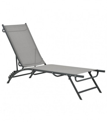 Sun Loungers 2 pcs Textilene and Steel