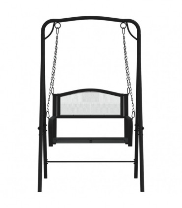 Swing Bench 124 cm Black Steel