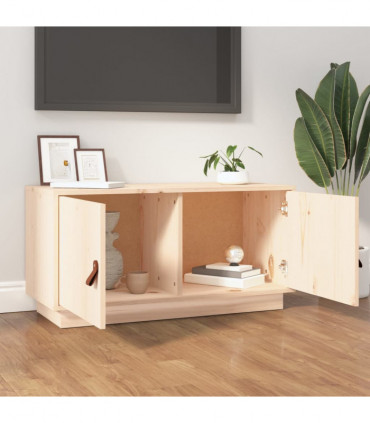 TV Cabinet 80x34x40 cm Solid Wood Pine