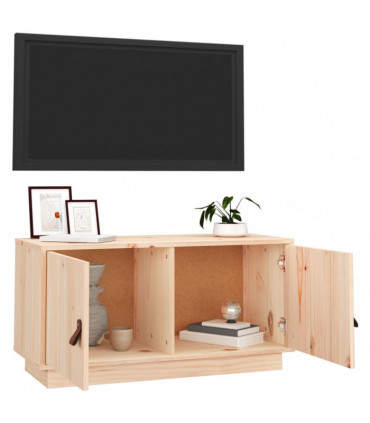 TV Cabinet 80x34x40 cm Solid Wood Pine