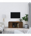 TV Cabinet Brown Oak 100x35x40 cm Engineered Wood