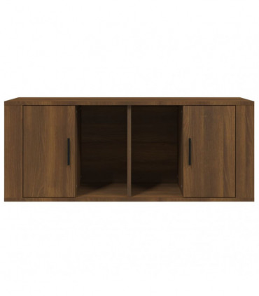 TV Cabinet Brown Oak 100x35x40 cm Engineered Wood