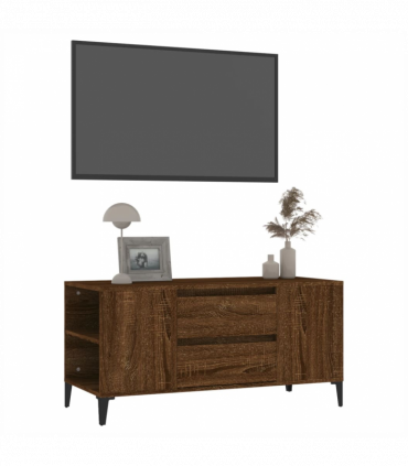 TV Cabinet Brown Oak 102x44.5x50 cm Engineered Wood