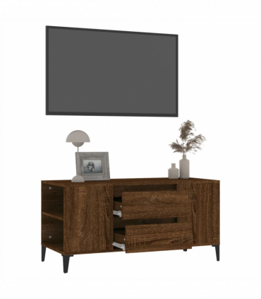 TV Cabinet Brown Oak 102x44.5x50 cm Engineered Wood
