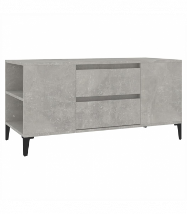 TV Cabinet Concrete Grey 102x44.5x50 cm Engineered Wood