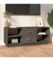 TV Cabinet Grey 100x34x40 cm Solid Wood Pine