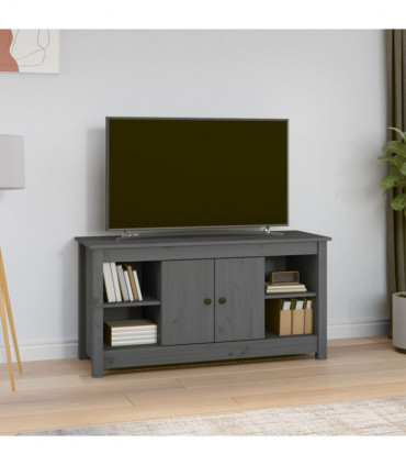 TV Cabinet Grey 103x36,5x52 cm Solid Wood Pine