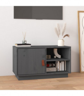 TV Cabinet Grey 70x34x40 cm Solid Wood Pine