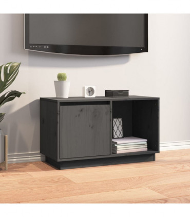 TV Cabinet Grey 74x35x44 cm Solid Wood Pine