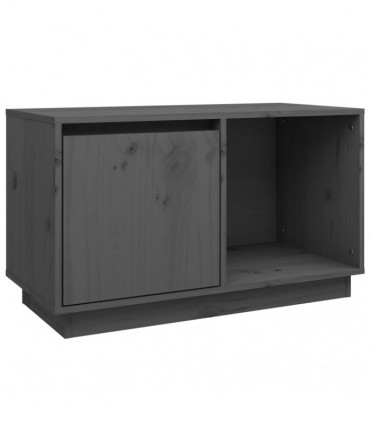 TV Cabinet Grey 74x35x44 cm Solid Wood Pine