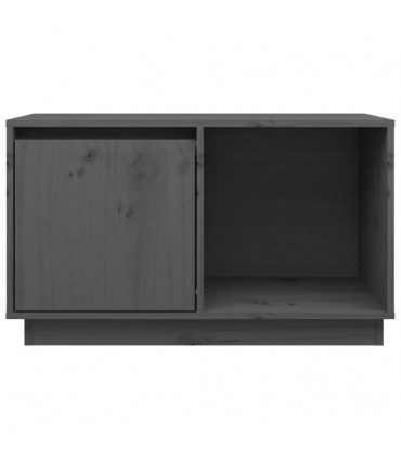 TV Cabinet Grey 74x35x44 cm Solid Wood Pine