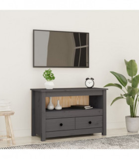 TV Cabinet Grey 79x35x52 cm Solid Wood Pine