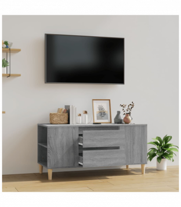 TV Cabinet Grey Sonoma 102x44.5x50 cm Engineered Wood