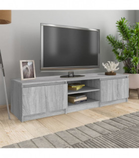 TV Cabinet Grey Sonoma 140x40x35.5 cm Engineered Wood