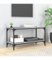 TV Cabinet Grey Sonoma 80x33x41 cm Engineered Wood and Steel