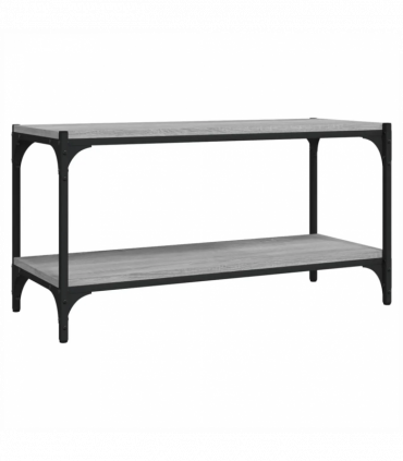 TV Cabinet Grey Sonoma 80x33x41 cm Engineered Wood and Steel