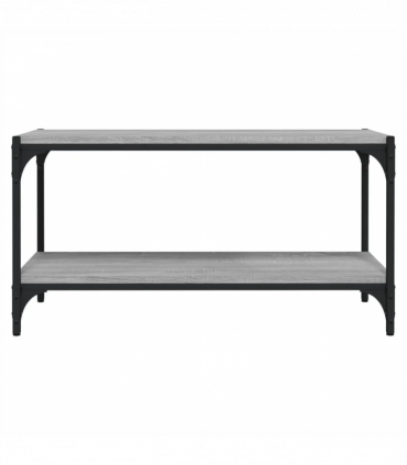 TV Cabinet Grey Sonoma 80x33x41 cm Engineered Wood and Steel