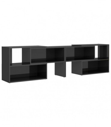 TV Cabinet High Gloss Grey 149x30x52 cm Engineered Wood