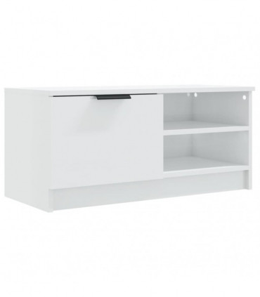TV Cabinet High Gloss White 80x35x36.5 cm Engineered Wood