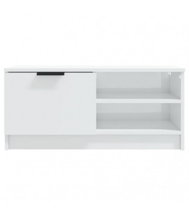 TV Cabinet High Gloss White 80x35x36.5 cm Engineered Wood