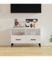 TV Cabinet High Gloss White 80x36x50 cm Engineered Wood