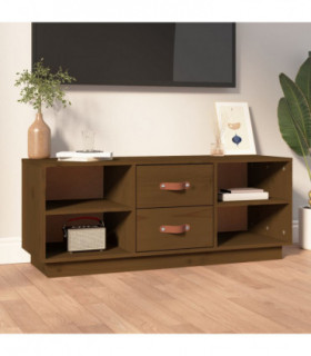 TV Cabinet Honey Brown 100x34x40 cm Solid Wood Pine