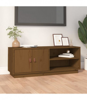 TV Cabinet Honey Brown 105x34x40 cm Solid Wood Pine