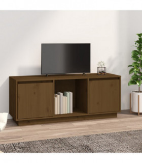 TV Cabinet Honey Brown 110.5x35x44 cm Solid Wood Pine