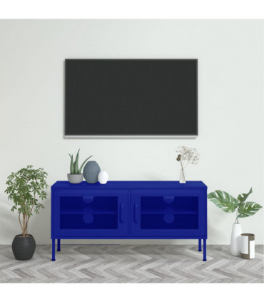 TV Cabinet Navy Blue 105x35x50 cm Steel