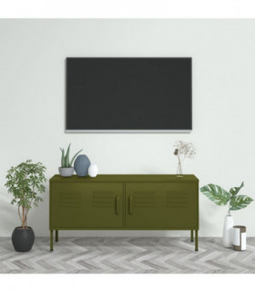TV Cabinet Olive Green 105x35x50 cm Steel