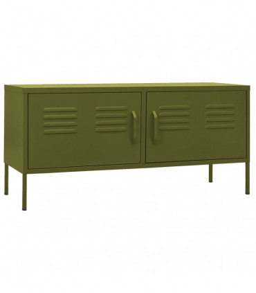 TV Cabinet Olive Green 105x35x50 cm Steel