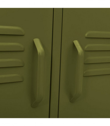 TV Cabinet Olive Green 105x35x50 cm Steel
