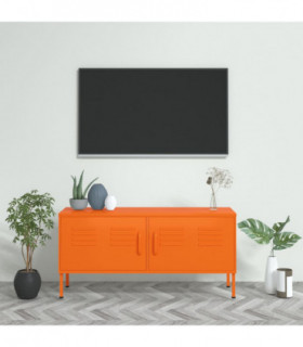 TV Cabinet Orange 105x35x50 cm Steel