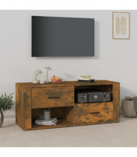 TV Cabinet Smoked Oak 100x35x40 cm Engineered Wood