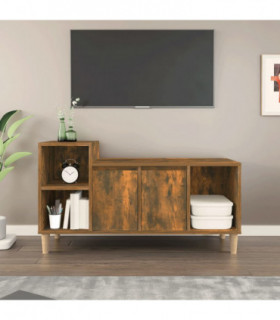 TV Cabinet Smoked Oak 100x35x55 cm Engineered Wood
