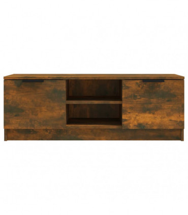 TV Cabinet Smoked Oak 102x35x36.5 cm Engineered Wood