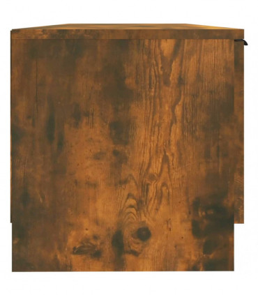 TV Cabinet Smoked Oak 102x35x36.5 cm Engineered Wood