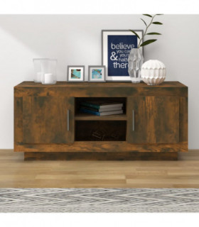 TV Cabinet Smoked Oak 102x35x45 cm Engineered Wood