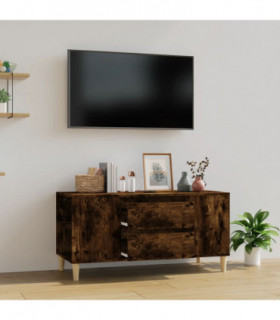 TV Cabinet Smoked Oak 102x44.5x50 cm Engineered Wood