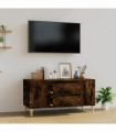TV Cabinet Smoked Oak 102x44.5x50 cm Engineered Wood