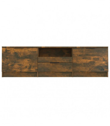 TV Cabinet Smoked Oak 140x35x40 cm Engineered Wood