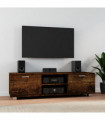 TV Cabinet Smoked Oak 140x40.5x35 cm Engineered Wood